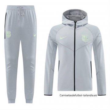 Chandal con Capucha del Barcelona 2025 Gris Chandal con Capucha del Barcelona 2025 Gris