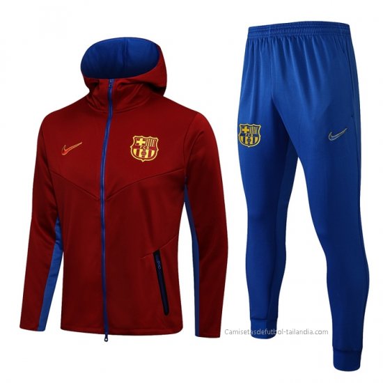 Chandal con Capucha del Barcelona 2021-2022 Rojo - Haga un click en la imagen para cerrar