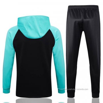 Chandal con Capucha del Barcelona 2022-2023 Azul y Negro