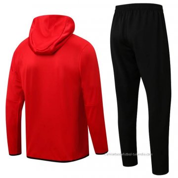 Chandal con Capucha del Barcelona 2022-2023 Rojo