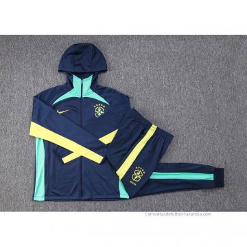 Chandal con Capucha del Brasil 2022-2023 Azul