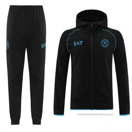 Chandal con Capucha del Napoli 2023-2024 Negro - Haga un click en la imagen para cerrar