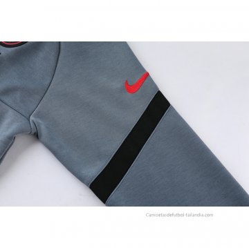 Chandal con Capucha del Paris Saint-Germain 2021-2022 Gris