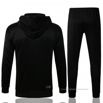 Chandal con Capucha del Paris Saint-Germain Jordan 2021-2022 Negro