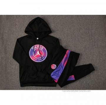 Chandal con Capucha del Paris Saint-Germain Jordan Nino 2021-2022 Negro