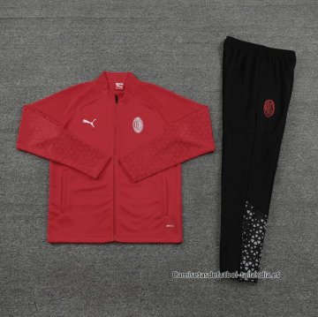 Chandal de Chaqueta del AC Milan 2023-2024 Rojo Oscuro