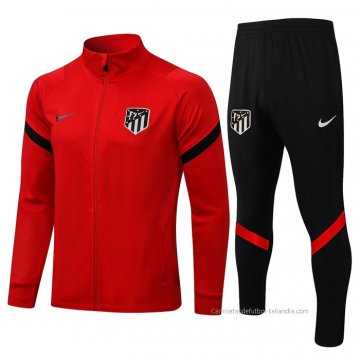 Chandal de Chaqueta del Atletico Madrid 2021-2022 Rojo Chandal de Chaqueta del Atletico Madrid 2021-2022 Rojo