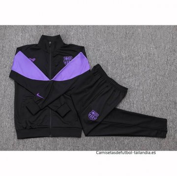 Chandal de Chaqueta del Barcelona 2025-2026 Negro Purpura