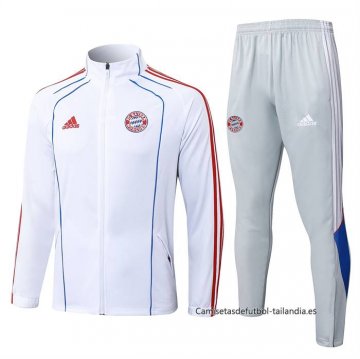 Chandal de Chaqueta del Bayern Munich Nino 2025-2026 Blanco Chandal de Chaqueta del Bayern Munich Nino 2025-2026 Blanco