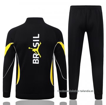 Chandal de Chaqueta del Brasil 2026-2027 Negro Amarillo