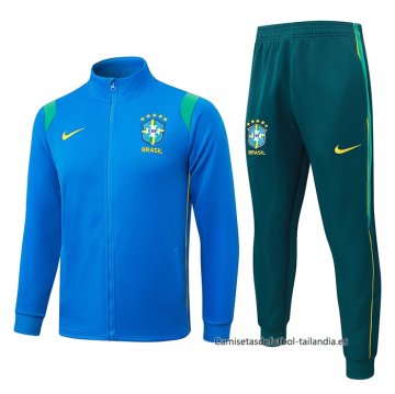 Chandal de Chaqueta del Brasil Nino 2026-2027 Azul Chandal de Chaqueta del Brasil Nino 2026-2027 Azul