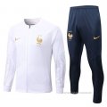 Chandal de Chaqueta del Francia Nino 2022-2023 Blanco