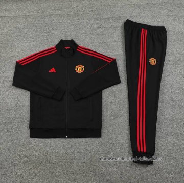 Chandal de Chaqueta del Manchester United 2024-2025 Negro