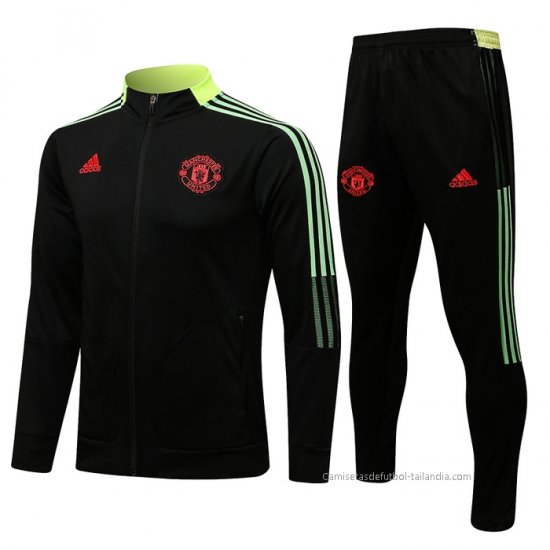 Chandal de Chaqueta del Manchester United 2021-2022 Negro y Amarillo - Haga un click en la imagen para cerrar