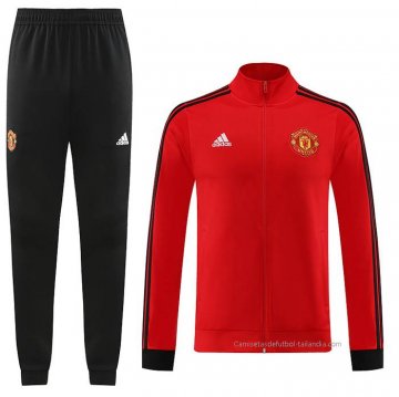 Chandal de Chaqueta del Manchester United 2023-2024 Rojo Chandal de Chaqueta del Manchester United 2023-2024 Rojo
