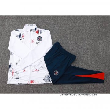 Chandal de Chaqueta del Paris Saint-Germain Nino 2024-2025 Blanco