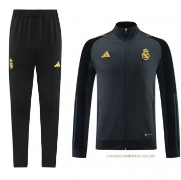Chandal de Chaqueta del Real Madrid 2023-2024 Gris Chandal de Chaqueta del Real Madrid 2023-2024 Gris