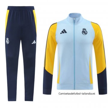 Chandal de Chaqueta del Real Madrid 2024-2025 Azul Claro Chandal de Chaqueta del Real Madrid 2024-2025 Azul Claro