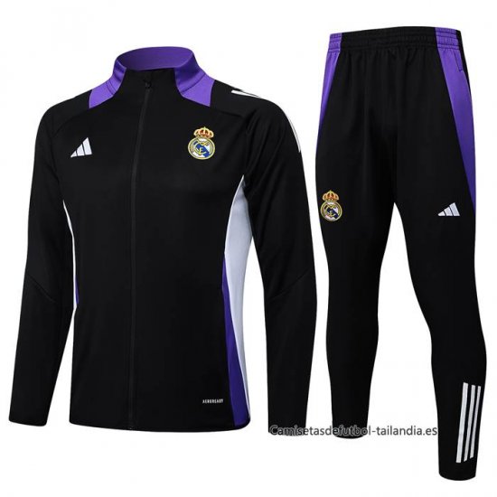 Chandal de Chaqueta del Real Madrid Nino 2024-2025 Negro - Haga un click en la imagen para cerrar