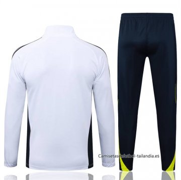 Chandal de Chaqueta del Real Madrid Nino 2025-2026 Blanco Negro