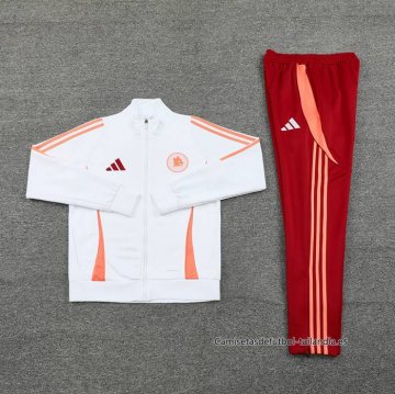 Chandal de Chaqueta del Roma 2024-2025 Blanco