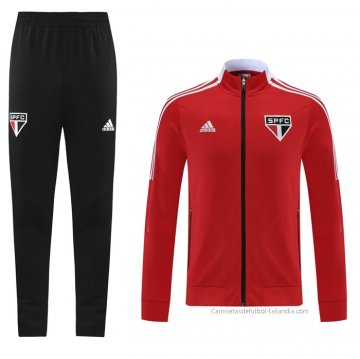 Chandal de Chaqueta del Sao Paulo 2021-2022 Rojo Chandal de Chaqueta del Sao Paulo 2021-2022 Rojo