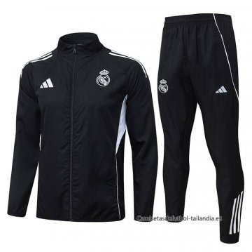 Chandal de Rompevientos del Real Madrid 2025-2026 Negro