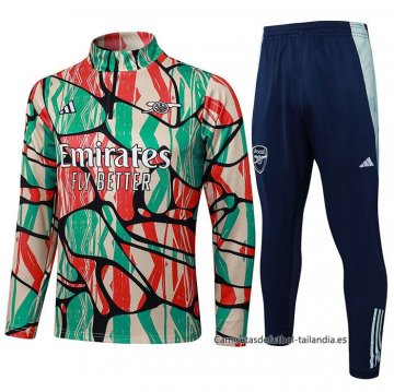 Chandal de Sudadera del Arsenal 2024-2025 Rojo Verde Chandal de Sudadera del Arsenal 2024-2025 Rojo Verde