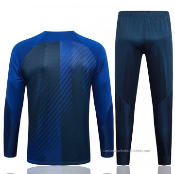 Chandal de Sudadera del Barcelona 2023-2024 Azul Oscuro