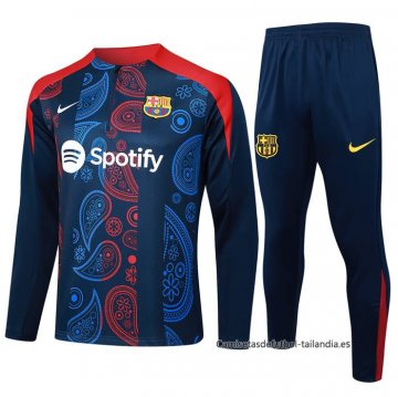 Chandal de Sudadera del Barcelona Nino 2024-2025 Azul y Rojo Chandal de Sudadera del Barcelona Nino 2024-2025 Azul y Rojo