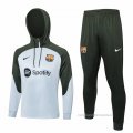 Chandal de Sudadera del Barcelona Nino 2023-2024 Gris Claro