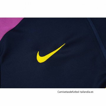 Chandal de Sudadera del Barcelona Nino 2025-2026 Negro Purpura