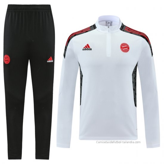 Chandal de Sudadera del Bayern Munich 2021-2022 Blanco - Haga un click en la imagen para cerrar