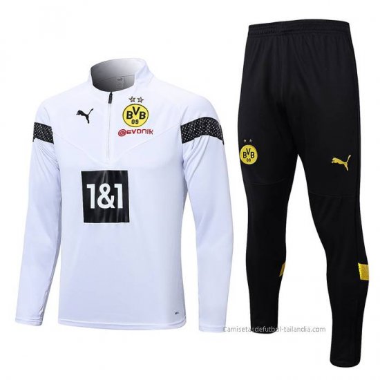 Chandal de Sudadera del Borussia Dortmund 2022-2023 Blanco - Haga un click en la imagen para cerrar