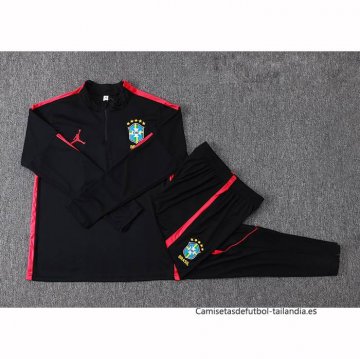 Chandal de Sudadera del Brasil 2026-2027 Negro Rojo