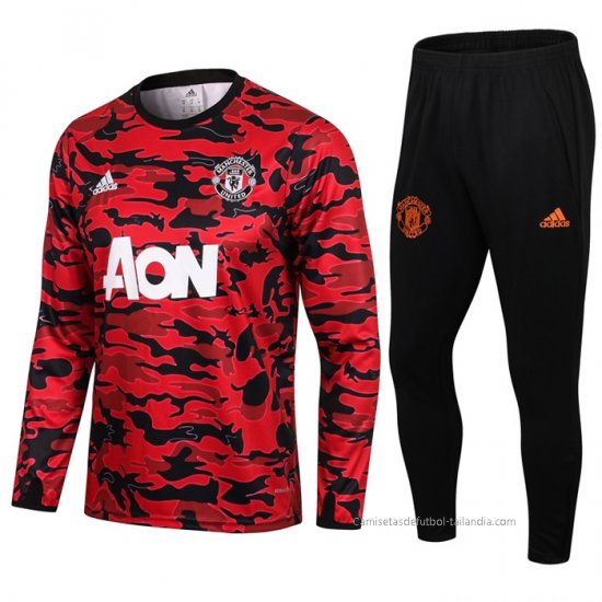 Chandal de Sudadera del Manchester United 2021 Rojo y Negro - Haga un click en la imagen para cerrar