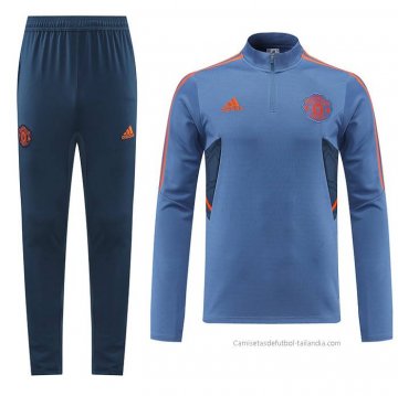 Chandal de Sudadera del Manchester United 2022-2023 Azul Chandal de Sudadera del Manchester United 2022-2023 Azul