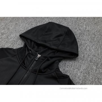 Chandal de Sudadera del Manchester United 2023-2024 Negro y Rojo