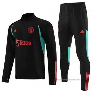 Chandal de Sudadera del Manchester United Nino 2023-2024 Negro Chandal de Sudadera del Manchester United Nino 2023-2024 Negro
