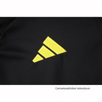 Chandal de Sudadera del Manchester United Nino 2025-2026 Negro Amarillo