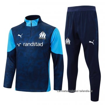 Chandal de Sudadera del Olympique Marsella Nino 2025-2026 Azul