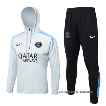 Chandal de Sudadera del Paris Saint-Germain 2024-2025 Gris Chandal de Sudadera del Paris Saint-Germain 2024-2025 Gris