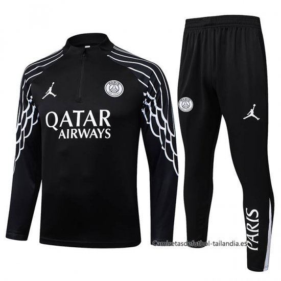 Chandal de Sudadera del Paris Saint-Germain 2025-2026 Negro - Haga un click en la imagen para cerrar
