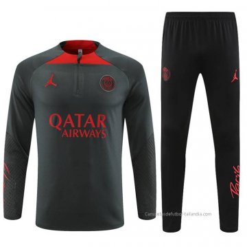 Chandal de Sudadera del Paris Saint-Germain Jordan 2022-2023 Gris Chandal de Sudadera del Paris Saint-Germain Jordan 2022-2023 Gris