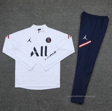 Chandal de Sudadera del Paris Saint-Germain Jordan 2021-2022 Blanco