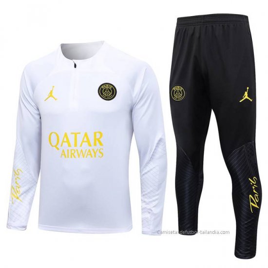 Chandal de Sudadera del Paris Saint-Germain Jordan Nino 2023-2024 Blanco - Haga un click en la imagen para cerrar