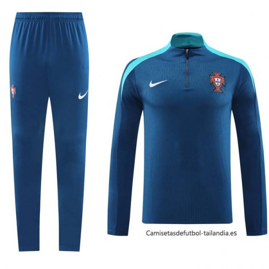 Chandal de Sudadera del Portugal 2024-2025 Azul - Haga un click en la imagen para cerrar