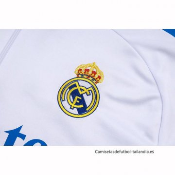 Chandal de Sudadera del Real Madrid 2025-2026 Blanco Azul