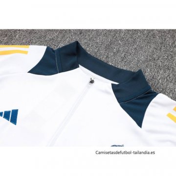 Chandal de Sudadera del Real Madrid Nino 2024-2025 Blanco