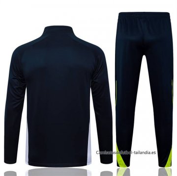 Chandal de Sudadera del Real Madrid Nino 2025-2026 Negro Blanco